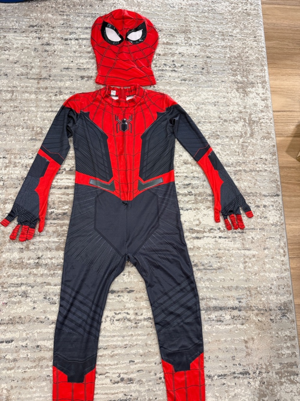 Spider-Man Inspired Kids Red and Black Jumpsuit Costume - Picture 2 of 7
